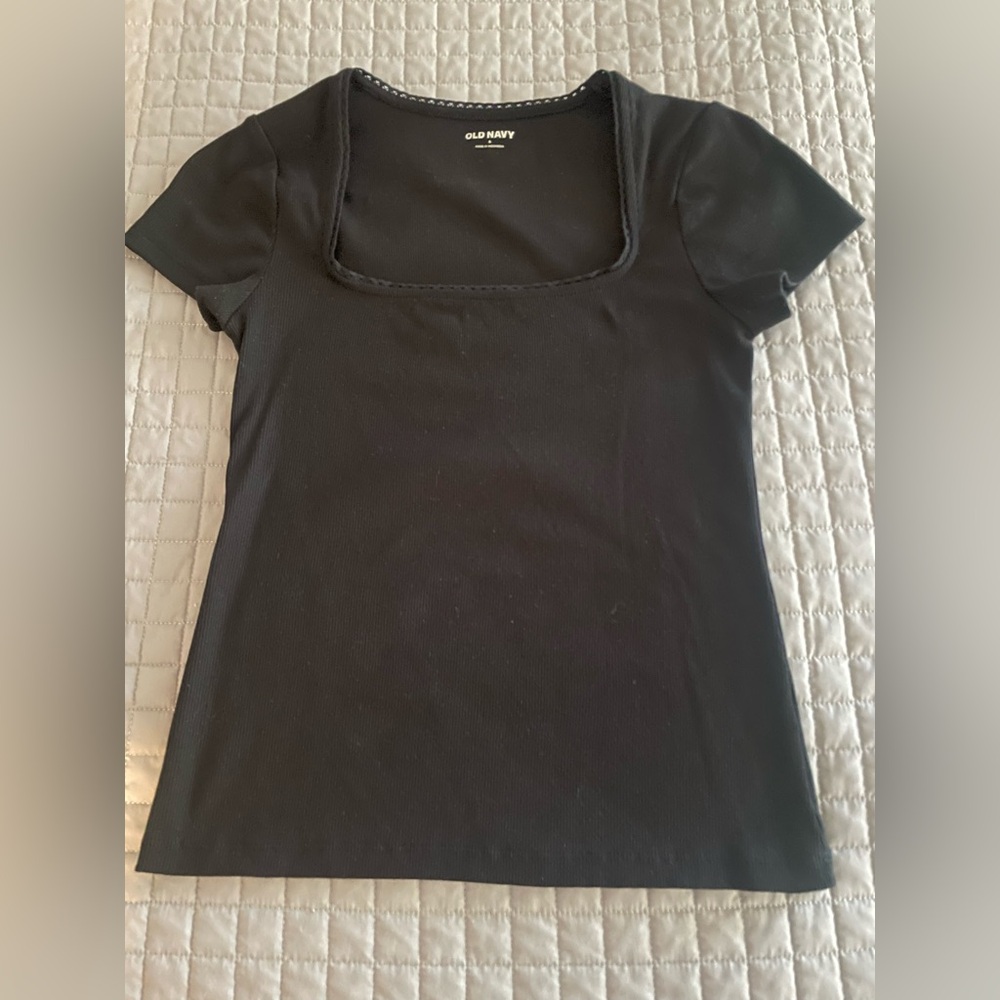 Old Navy Women's Classic Black Square Neck Tee